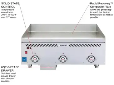 Vulcan VCCG36-AC Griddle, Gas, Countertop