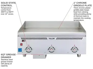 Vulcan VCCG36-AR Griddle, Gas, Countertop