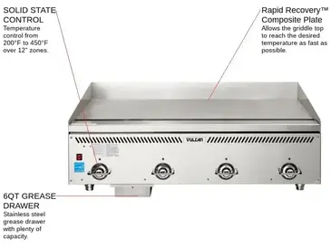 Vulcan VCCG48-AC Griddle, Gas, Countertop