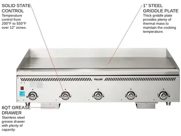 Vulcan VCCG60-IS Griddle, Gas, Countertop