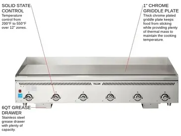 Vulcan VCCG72-AR Griddle, Gas, Countertop