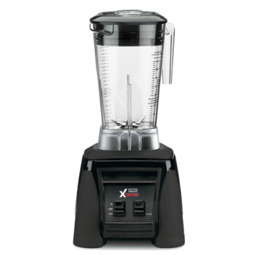 WARING PRODUCTS High-Power Blender, 64oz, Plastic Container, Stainless Steel Blades, Black, WARING MX1000XTX
