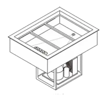 Wells HRCP-7543 Hot / Cold Food Well Unit, Drop-In, Electric