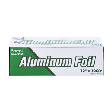 WESTERN PLASTICS Aluminum Foil Roll, 12" x 1000', Aluminum, Western Plastics 221