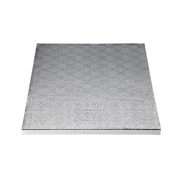 WHALEN PACKAGING Wedding Square, 10" X 1/2", Silver, Cardboard, Whalen Packaging WPSQDRM10S