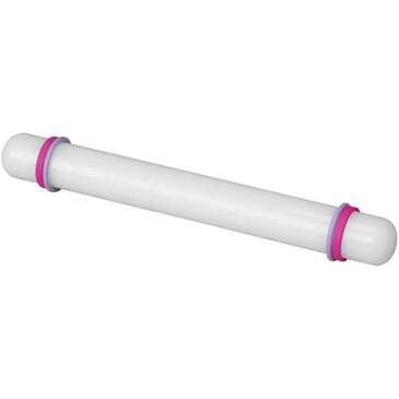 WILTON ENTERPRISES INC Fondant Roller w/Guide Rings, 9", Plastic and Rubber, Wilton 1907-1205