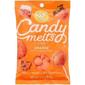 WILTON ENTERPRISES INC Candy Melts, 12 Oz., Orange, Wilton 1911-1515