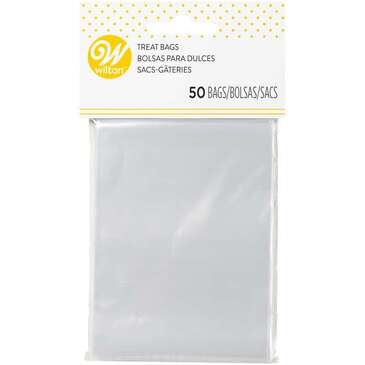 WILTON ENTERPRISES INC Treat Bags, 3" x 4", Clear, 50 Ct., Wilton 1912-2347