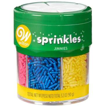 WILTON ENTERPRISES INC Sprinkles, 3.2 oz, Jimmies, 6 color assortment, Wilton 710-5363