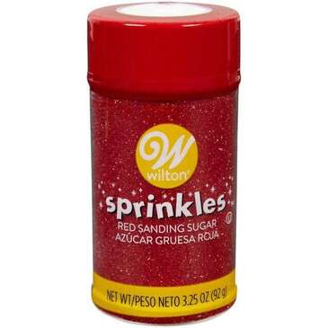 WILTON ENTERPRISES INC Sprinkles, Red, 1.8 Oz, Jumbo, Hanging Tube, Nonpareils, Wilton.com #710-9971