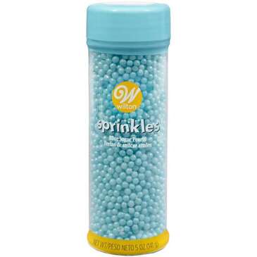 WILTON ENTERPRISES INC Sprinkles, Blue, Jumbo, 5X2X1 In,   Hanging Tube, Nonpareils, 1.8 Oz, Wilton.com #710-9972