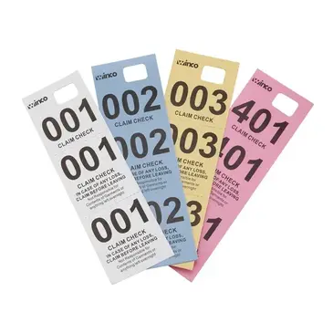 Winco CCK-5BL Coat Check Tag