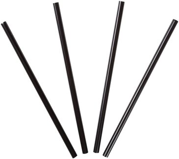 WINSIGHT INTERNATIONAL/VERDE Jumbo Straw, 7-3/4", Black, Plastic, Unwrapped, (500/Pack), Arvesta S70BJ1025D