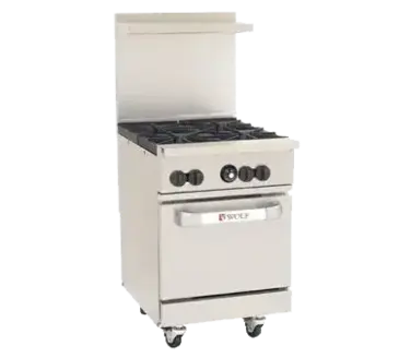 Wolf C24S-4B Range, 24" Restaurant, Gas