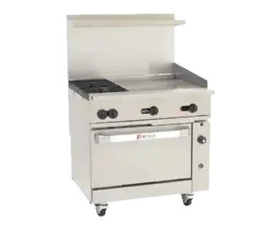 Wolf C36C-2B24G Range, 36" Restaurant, Gas