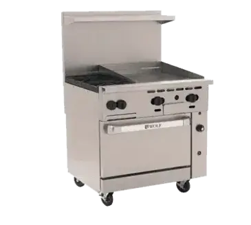 Wolf C36S-2B24G Range, 36" Restaurant, Gas