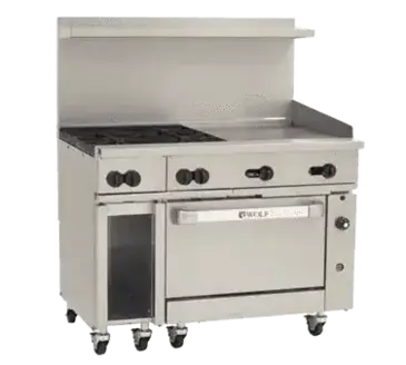 Wolf C48C-4B24G Range, 48" Restaurant, Gas