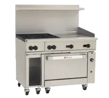 Wolf C48C-4B24GT Range, 48" Restaurant, Gas