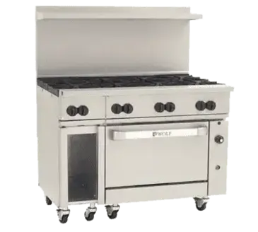 Wolf C48S-8B Range, 48" Restaurant, Gas