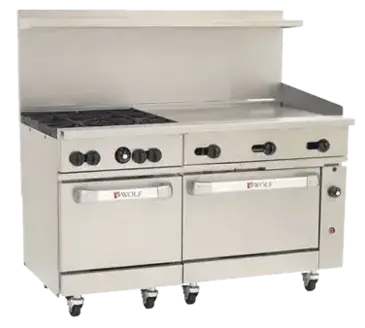 Wolf C60SC-4B36GT Range, 60" Restaurant, Gas