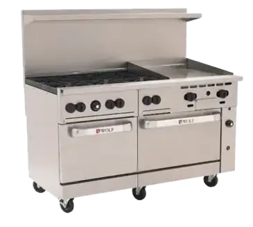 Wolf C60SS-6B24G Range, 60" Restaurant, Gas