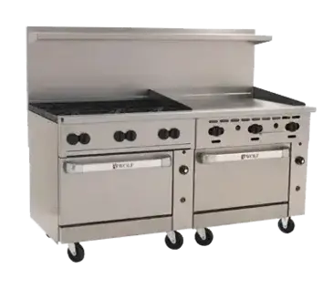 Wolf C72SS-6B36G Range, 72" Restaurant, Gas