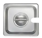 Admiral Craft 1/6 Size Stainless Steel Steam Table Pan Cover Slotted with Handle 18/8 Lid