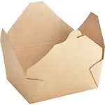 ARVESTA (DISPOSABLES) Kraft Take Out Box, 2# , 8.5"*6.25"*1.875", 337gsm Kraft Paper + Pe, 50pcs/Bag