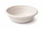 32 oz Bagasse Round Bowl – Compostable Plant Fiber Food Bowl, Natural