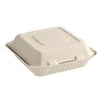 9" 3 Compartment Clamshell, Virgin Plant Fiber/Wood Pulp, Eco Friendly, 2/100/200