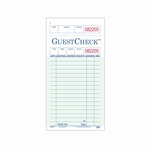 ADAMS FOODSERVICE & HOSPITALTY Guest Check, Green, Paper, (50/Case) Adams Foodservice 240-50