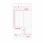 ADAMS FOODSERVICE & HOSPITALTY Guest Checks, Maroon, Carbonless, 2 Part, (50/Case) Adams Foodservice 950BND