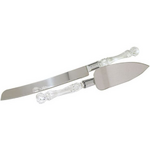 Admiral Craft Wedding Cake Knife Set, 2 Pc, Stainless Steel, Adcraft HS-2PC