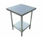 Admiral Craft WT-2424-E Work Table,  24" - 27", Stainless Steel Top