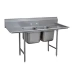 Advance Tabco 9-22-40-18RL Sink, (2) Two Compartment