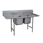 Advance Tabco 9-22-40-24RL Sink, (2) Two Compartment