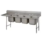 Advance Tabco 9-4-72-36L Sink, (4) Four Compartment