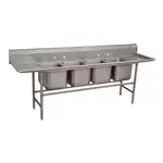 Advance Tabco 94-24-80-24RL Sink, (4) Four Compartment