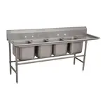Advance Tabco 94-24-80-36R Sink, (4) Four Compartment