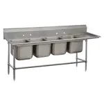 Advance Tabco 94-4-72-18R Sink, (4) Four Compartment