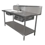 Advance Tabco DL-30-72 Work Table,  72" Long with Prep Sink(s)