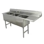 Advance Tabco FC-3-1515-15R Sink, (3) Three Compartment