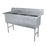 Advance Tabco FC-3-1515 Sink, (3) Three Compartment