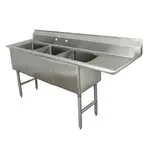 Advance Tabco FC-3-1818-18R Sink, (3) Three Compartment