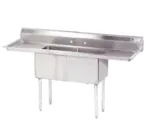 Advance Tabco FE-2-1812-18RL-X Sink, (2) Two Compartment