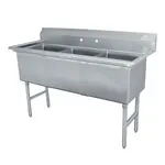 Advance Tabco FS-3-2430 Sink, (3) Three Compartment