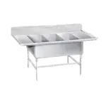 Advance Tabco K7-3-2030-24RL Sink, (3) Three Compartment