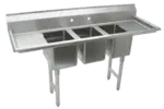 Advance Tabco K7-CS-21 Sink, (3) Three Compartment