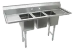 Advance Tabco K7-CS-22 Sink, (3) Three Compartment