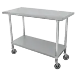 Advance Tabco MSLAG-304C-X Work Table,  40" - 48", Stainless Steel Top